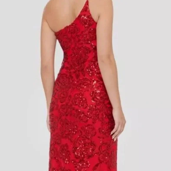 Blondie Nites Red One-Shoulder Gown - Picture 2 of 9